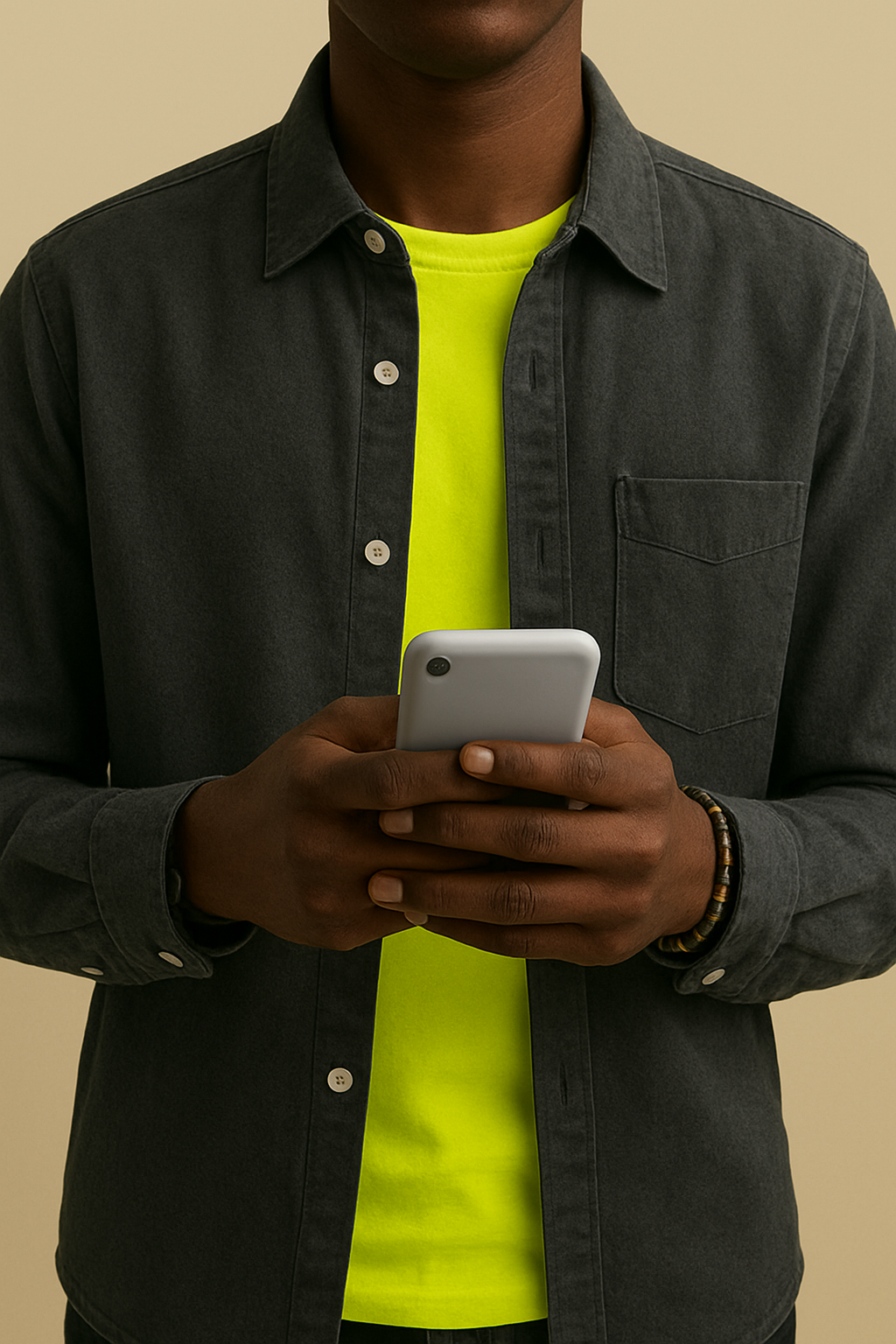men holding phone